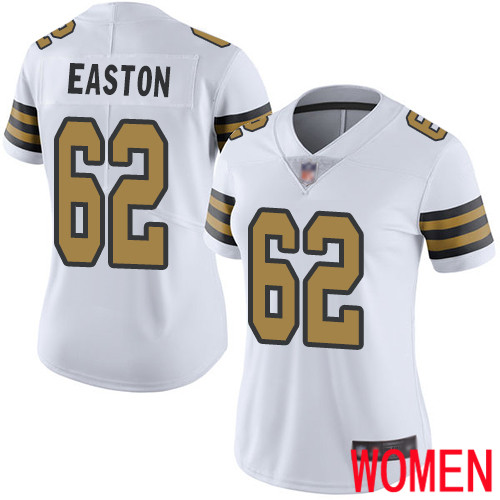 New Orleans Saints Limited White Women Nick Easton Jersey NFL Football 62 Rush Vapor Untouchable Jersey